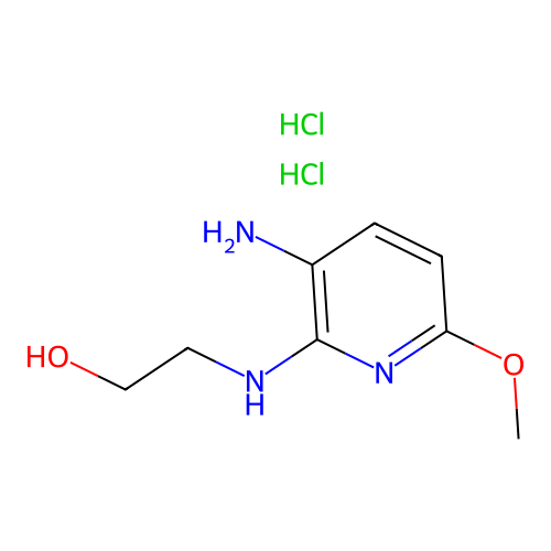 2-((3-Amino-6-methoxy-2-pyridyl)amino)ethanol dihydrochloride structure