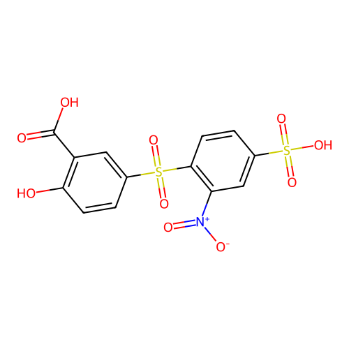 5-((2-Nitro-4-sulphophenyl)sulphonyl)salicylic acid structure