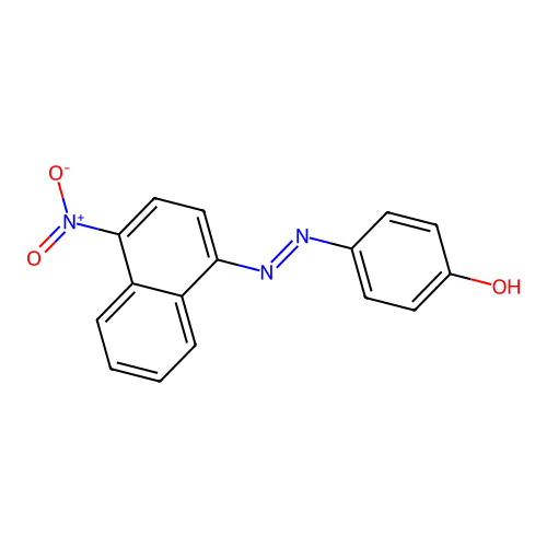 4-({4-Nitro-1-naphthyl}diazenyl)phenol structure