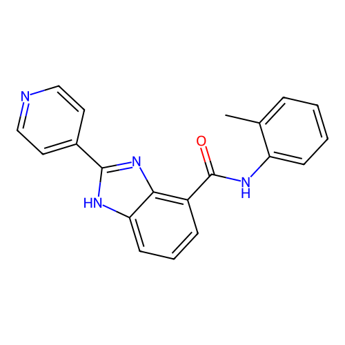 N-(o-tolyl)-2-(4-pyridyl)-1H-benzimidazole-4-carboxamide structure