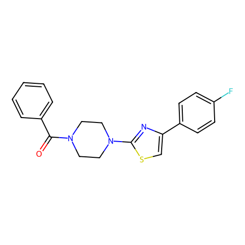 1-Benzoyl-4-[4-(4-fluorophenyl)-1,3-thiazol-2-yl]piperazine structure