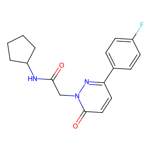 N-cyclopentyl-2-[3-(4-fluorophenyl)-6-oxopyridazin-1-yl]acetamide structure
