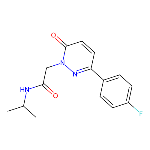 2-[3-(4-fluorophenyl)-6-oxopyridazin-1-yl]-N-propan-2-ylacetamide structure
