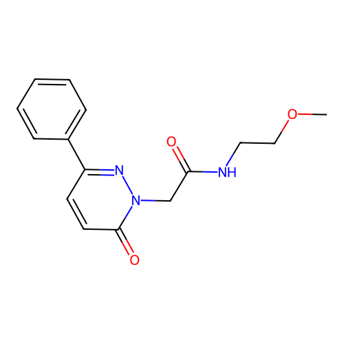 N-(2-methoxyethyl)-2-(6-oxo-3-phenylpyridazin-1(6H)-yl)acetamide structure