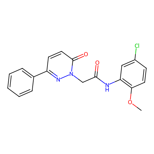 N-(5-chloro-2-methoxyphenyl)-2-(6-oxo-3-phenylpyridazin-1(6H)-yl)acetamide structure