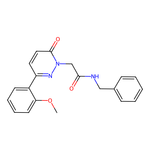 N-benzyl-2-(3-(2-methoxyphenyl)-6-oxopyridazin-1(6H)-yl)acetamide structure