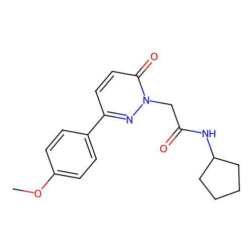 N-cyclopentyl-2-[3-(4-methoxyphenyl)-6-oxopyridazin-1-yl]acetamide structure