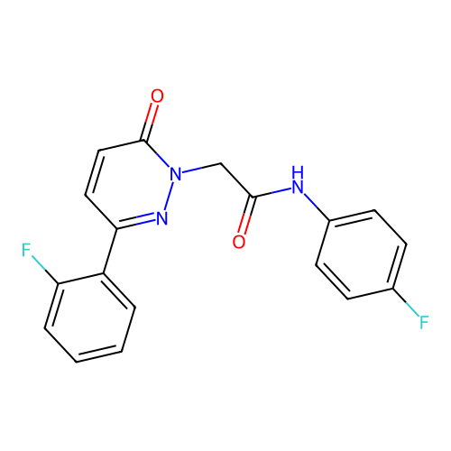 N-(4-fluorophenyl)-2-[3-(2-fluorophenyl)-6-oxopyridazin-1(6H)-yl]acetamide structure