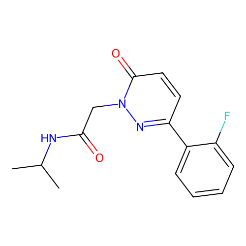 2-[3-(2-fluorophenyl)-6-oxo-1(6H)-pyridazinyl]-N-isopropylacetamide structure