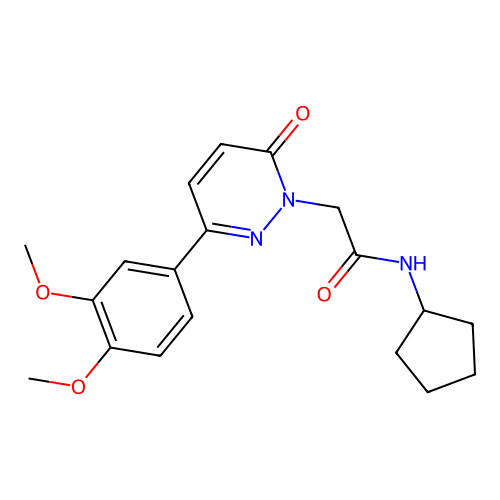N-cyclopentyl-2-[3-(3,4-dimethoxyphenyl)-6-oxopyridazin-1-yl]acetamide structure