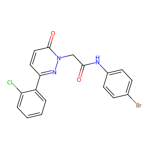 N-(4-bromophenyl)-2-[3-(2-chlorophenyl)-6-oxopyridazin-1(6H)-yl]acetamide structure