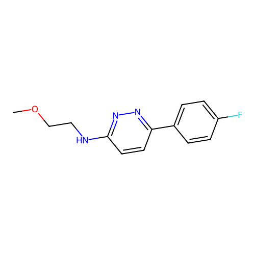 6-(4-fluorophenyl)-N-(2-methoxyethyl)pyridazin-3-amine structure