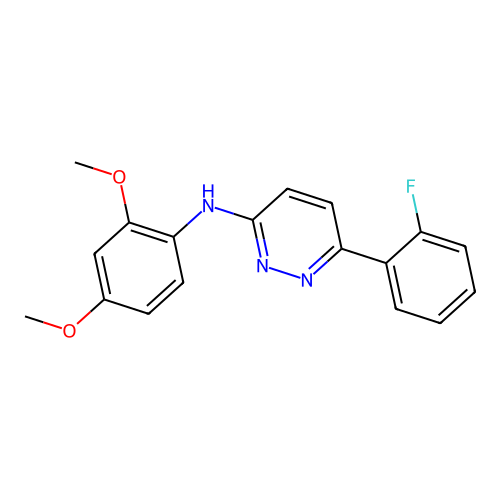 N-(2,4-dimethoxyphenyl)-6-(2-fluorophenyl)pyridazin-3-amine structure