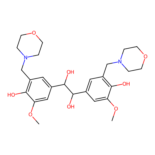 1,2-Bis(4-hydroxy-3-methoxy-5-(4-morpholinylmethyl)phenyl)-1,2-ethanediol structure