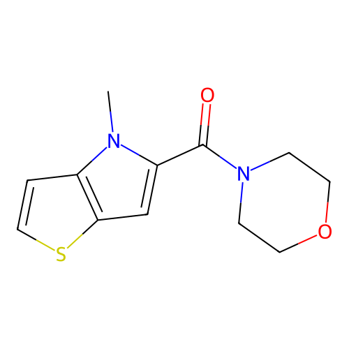 (4-methyl-4H-thieno[3,2-b]pyrrol-5-yl)(morpholin-4-yl)methanone structure