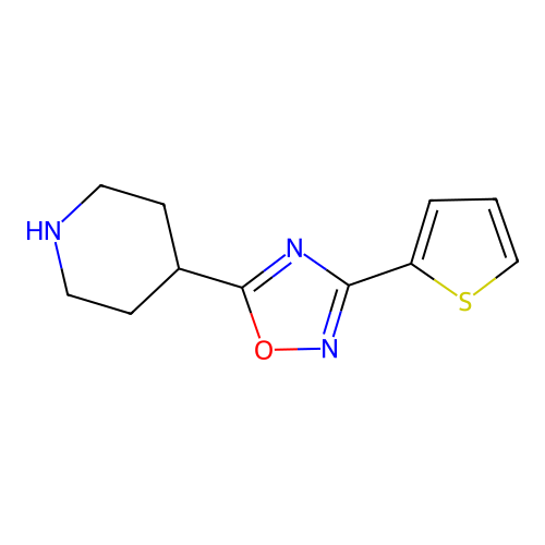 4-(3-(Thien-2-yl)-1,2,4-oxadiazol-5-yl)piperidine structure