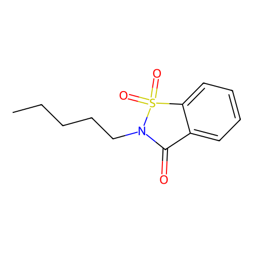 1,1-Dioxo-2-pentyl-1,2-benzothiazol-3-one structure