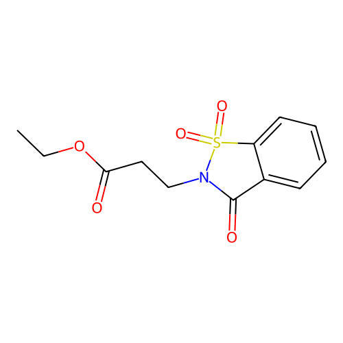ethyl 3-(1,1-dioxido-3-oxo-1,2-benzothiazol-2(3H)-yl)propanoate structure