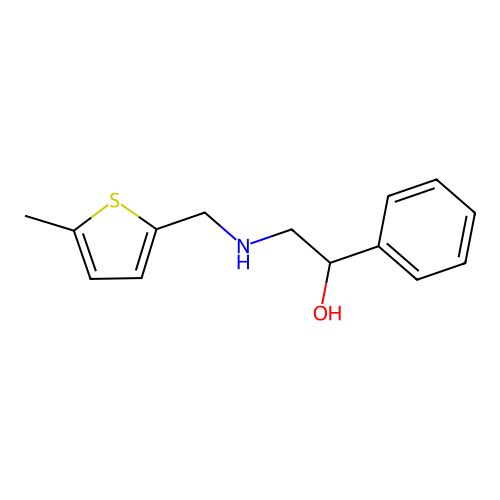 2-{[(5-Methylthiophen-2-yl)methyl]amino}-1-phenylethanol structure