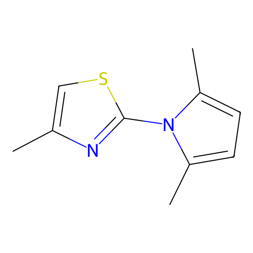 2-(2,5-Dimethylpyrrol-1-yl)-4-methyl-1,3-thiazole structure