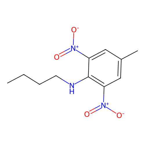 N-butyl-4-methyl-2,6-dinitroaniline structure