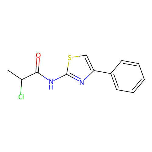 2-chloro-N-(4-phenyl-1,3-thiazol-2-yl)propanamide structure