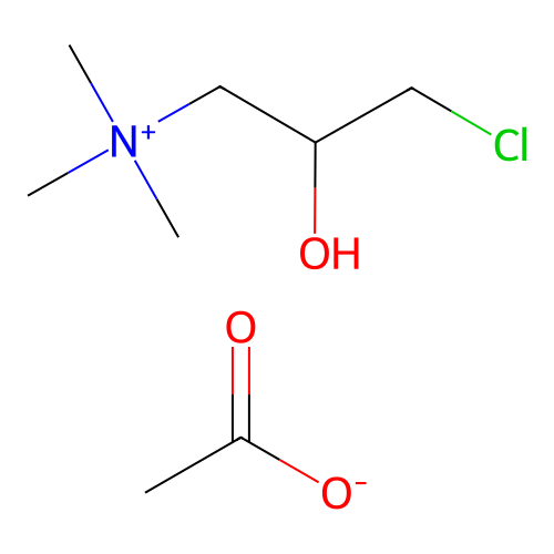 (3-Chloro-2-hydroxypropyl)trimethylammonium acetate structure