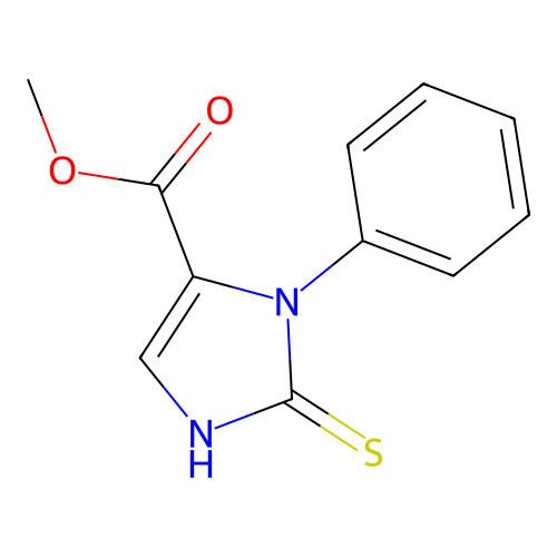 Methyl 2,3-dihydro-3-phenyl-2-thioxo-1H-imidazole-4-carboxylate structure