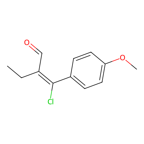 2-[Chloro(4-methoxyphenyl)methylene]butanal structure