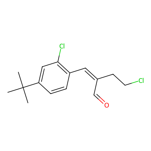 2-[(4-Tert-butyl-2-chlorophenyl)methylidene]-4-chlorobutanal structure