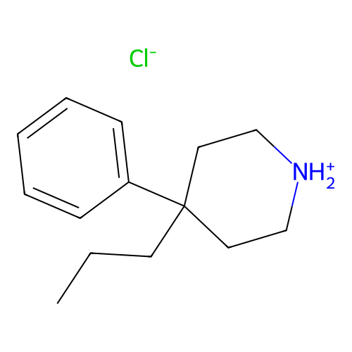 4-Phenyl-4-propylpiperidin-1-ium chloride structure
