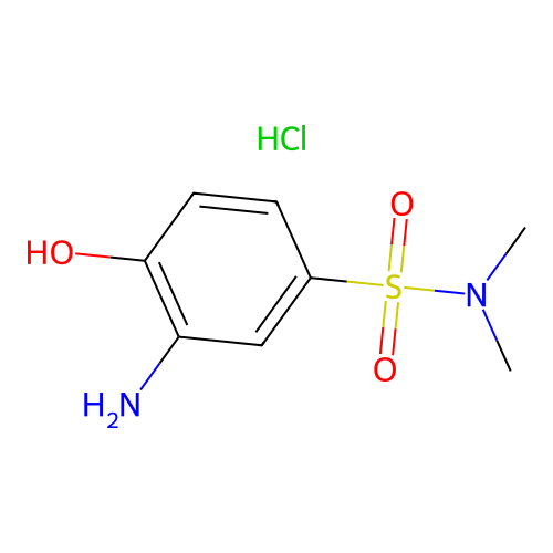3-Amino-4-hydroxy-N,N-dimethylbenzenesulphonamide monohydrochloride structure