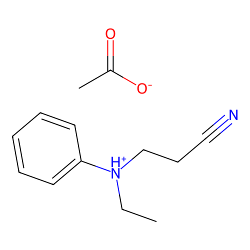 2-Cyanoethyl-ethyl-phenylazanium acetate structure