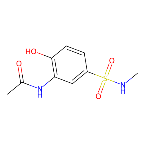 N-(2-Hydroxy-5-((methylamino)sulphonyl)phenyl)acetamide structure