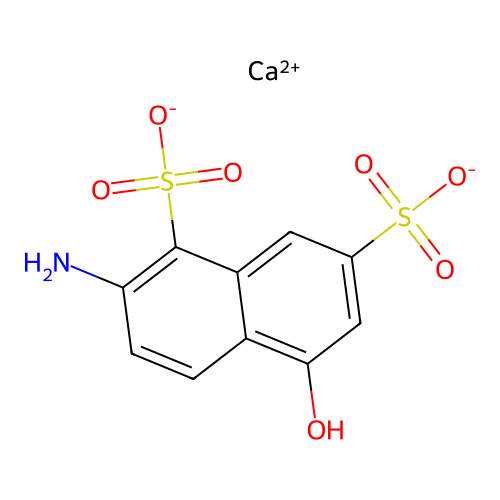 Calcium 2-amino-5-hydroxynaphthalene-1,7-disulphonate structure