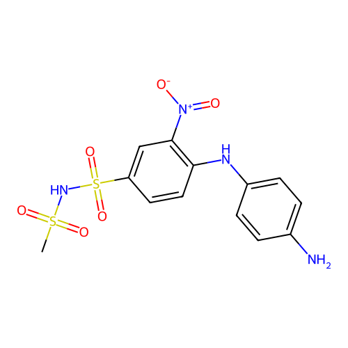 4-((4-Aminophenyl)amino)-N-(methylsulphonyl)-3-nitrobenzenesulphonamide structure