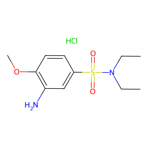 3-Amino-N,N-diethyl-4-methoxybenzenesulphonamide monohydrochloride structure