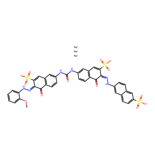 C38H28N6O13S3.xNa structure