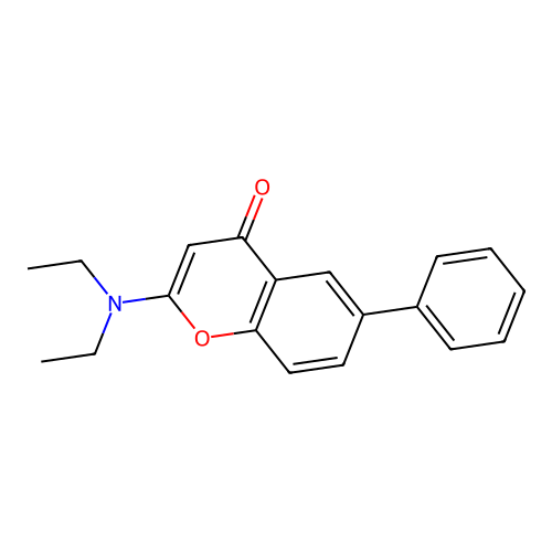 Chromone, 2-(diethylamino)-6-phenyl- structure