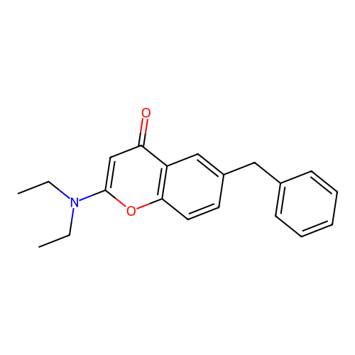 Chromone, 6-benzyl-2-(diethylamino)- structure