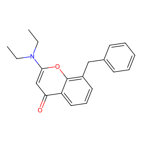 Chromone, 8-benzyl-2-(diethylamino)- structure