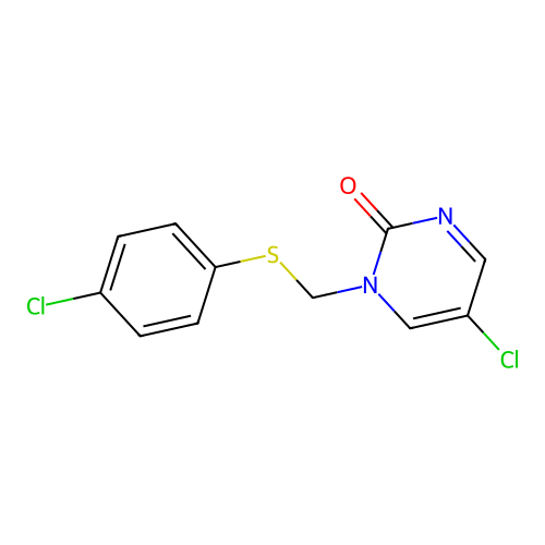 1-(4-Chlorophenylsulfenyl)methyl-5-chloropyrimidin-2-one structure