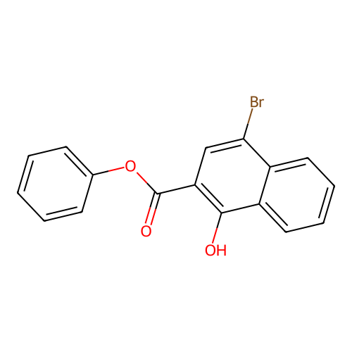 Phenyl 4-bromo-1-hydroxynaphthalene-2-carboxylate structure
