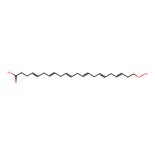 Docosahexaenoic acid hydroperoxide structure