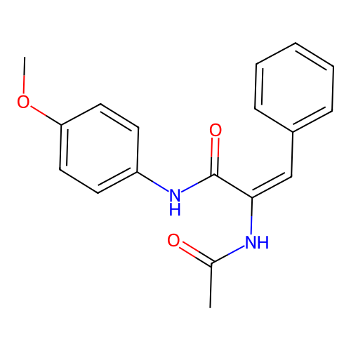(2E)-2-(acetylamino)-N-(4-methoxyphenyl)-3-phenylprop-2-enamide structure