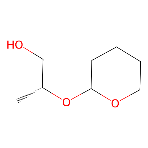 (2R)-2-((tetrahydro-2H-pyran-2-yl)oxy)propan-1-ol structure