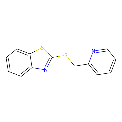 Benzothiazole, 2-[(2-pyridinylmethyl)thio]- structure