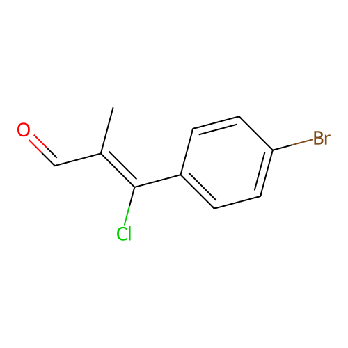 (Z)-3-(4-bromophenyl)-3-chloro-2-methylprop-2-enal structure