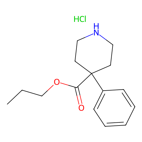 Propyl 4-phenylpiperidine-4-carboxylate hydrochloride structure