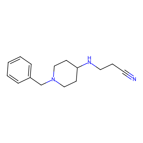 3-((1-(Phenylmethyl)-4-piperidyl)amino)propiononitrile structure